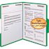 Smead 2 Fastners Folders with 1/3 Cut Assorted Top Tab Letter, Green (50-Pack)