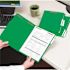 Smead 2 Fastners Folders with 1/3 Cut Assorted Top Tab Letter, Green (50-Pack)