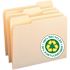 Smead 100% Recycled File Folders, 1/3 in. Cut 1-Ply Top Tab Letter, Manila (100-Box)