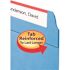 Smead 2 Fasteners Folders 1/3 Cut Assorted, Top Tab, Legal, Blue (50- Pack)