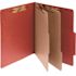 ACCO Pressboard 25-Point Classification Legal Folder 6-Section, Earth Red (10/Box)