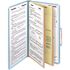 Smead Pressboard Classification Legal Folder 6-Section, Blue (10/Box)