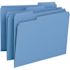 Smead File Folders 1/3 in. Cut Top Tab Letter Blue (100-Box)