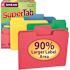 Smead Supertab Colored File Folders 1/3 in. Cut Letter Assorted (100-Box)