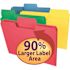 Smead Supertab Colored File Folders 1/3 in. Cut Letter Assorted (100-Box)