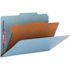 Smead Pressboard Classification Legal Folder 4-Section, Blue (10/Box)
