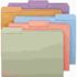 SMEAD MFG. FILE FOLDERS, 1/3 CUT TOP TAB, LETTER, ASSORTED COLORS, 100/BOX