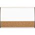 Quartet 18 in. x 30 in., Magnetic Dry Erase/Cork Board Painted Steel, White/Aluminum Frame