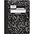 Mead 9-3/4 in. x 7-1/2 in. Wireless Composition Book, Wide/Margin Rule White (100 Sheets)