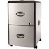 Storex Storex 19 in. W x 15 in. D x 23 in. H Black and Silver Mobile Filing Cabinet with Metal Siding