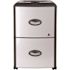 Storex Storex 19 in. W x 15 in. D x 23 in. H Black and Silver Mobile Filing Cabinet with Metal Siding