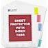 C-Line Products, Inc SHEET PROTECTORS W/5 COLORED INDEX TABS & INSERTS, HEAVY GAUGE, LETTER