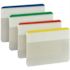 Post-It 2 in. x 1.5 in. Beige, Green, Red, Canary Yellow Durable Tabs