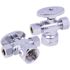 DURAPRO 1/2 in. IPS x 3/8 in. Compression x 3/8 in. Compression Lead Free Quarter Turn Dual Outlet Stop