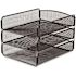 Safco 3-Tier Black Steel Mesh Desk Letter Tray