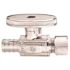 DURAPRO Quarter Turn Straight Stop, 1/2 in. PEX Barb x 3/8 in. Compression, Lead Free
