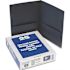 Esselte Pendaflex Corp. PENDAFLEX TWIN-POCKET PORTFOLIO, EMBOSSED LEATHER GRAIN PAPER, DARK BLUE