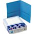 Esselte Pendaflex Corp. PENDAFLEX TWIN-POCKET PORTFOLIO, EMBOSSED LEATHER GRAIN PAPER, LIGHT BLUE
