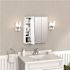 Zenna Home 24w X 26" Surface Mount Beveled Tri-View Mirrored Medicine Cabinet