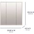 Zenna Home 24w X 26" Surface Mount Beveled Tri-View Mirrored Medicine Cabinet