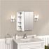 Zenna Home 24w X 26" Surface Mount Beveled Tri-View Mirrored Medicine Cabinet