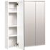 Zenna Home 24w X 26" Surface Mount Beveled Tri-View Mirrored Medicine Cabinet