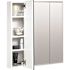 Zenna Home 24w X 26" Surface Mount Beveled Tri-View Mirrored Medicine Cabinet