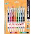 Sanford SIGNO GEL 207 ROLLER BALL RETRACTABLE GEL PEN, ASSORTED INK, MEDIUM, 8 PER PACK
