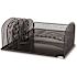 Safco 19-3/8 x 11-3/8 in. x 8 in. 6-Section Steel Mesh Desk Organizer in Black