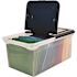 Advantus 15 Gal. 23 in. Storage Tote with Lid in Clear
