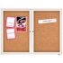 Quartet Enclosed Cork Bulletin Board for Indoor Use, 4 ft. x 3 ft., 2 Door, Aluminum Frame