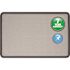Quartet 4 ft. x 3 ft. Black Frame Gray Fabric Contour Fabric Bulletin Board