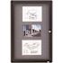 Quartet Enclosed Radius Fabric Bulletin Board, 2 ft. x 3 ft., 1-Door, Graphite Frame