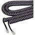 Softalk 12 ft. Coiled Phone Cord, Plug/Plug, Black