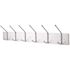 Safco Wall Rack Metal Black/Satin Aluminum 6 Ball-Tipped Double-Hooks