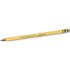 Dixon Ticonderoga TICONDEROGA LADDIE WOODCASE PENCIL W/ ERASER, HB #2, YELLOW BARREL, DOZEN