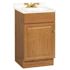 RSI Richmond 18-1/2 in. W x 16-1/4 in. D Bath Vanity in Oak with Cultured Marble Vanity Top in White with White Basin
