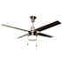 Bala 48 IN. BRUSHED CHROME CEILING FAN WITH FROSTED DISC LIGHT KIT