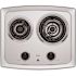 Whirlpool 21 in. Smooth Coil Electric Cooktop in Stainless Steel with 2 Burner Elements