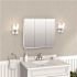 Zenna Home 30w X 26"H Surface Mount Wood Body Triview Beveled Mirror