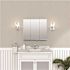 Zenna Home 30w X 26"H Surface Mount Wood Body Triview Beveled Mirror