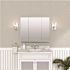 Zenna Home 36 W X 30 In H Surface-Mount Tri-View Bevel Mirror Medicine Cabinet