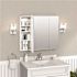 Zenna Home 36 W X 30 In H Surface-Mount Tri-View Bevel Mirror Medicine Cabinet