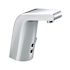 KOHLER Sculpted Battery-Powered Single Hole Touchless Bathroom Faucet in Polished Chrome