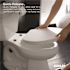 KOHLER Cachet Quiet-Close Elongated Closed Front Toilet Seat with Grip-Tight Bumpers in White