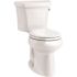 KOHLER Cachet Quiet-Close Round Closed Front Toilet Seat with Grip-Tight Bumpers in White