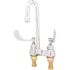 T&S Faucet 4 in. Centerset 2-Handle Medical Faucet with Wrist Action Handles in Chrome