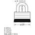 Master Lock 1-3/4 in. Laminated Steel Padlock with Breakaway Shackle