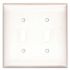 Leviton White 2-Gang Toggle Wall Plate (1-Pack)