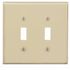Leviton 2-Gang Ivory Toggle Nylon Midway/Midsize Wall Plate (1-Pack) PJ2-I